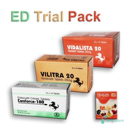 ED Trial Pack (Sildenafil (100mg) + Tadalafil (20mg) + Vardenafil (20mg))