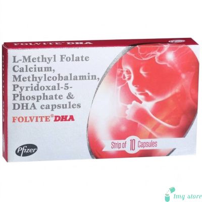 Folvite DHA Soft Gelatin Capsule (L-methyl folate calcium + methylcobalamin+ pyridoxal-5 phosphate + DHA) 
