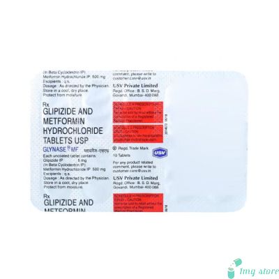 Glynase-MF Tablet (Glipizide (5mg) + Metformin (500mg))