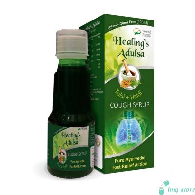 Healing Adulsa Cough Syrup (Vasaka + Tulsi + Haldi) | Used for Cough, Mucus & Sore Throat Relief