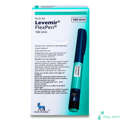 Levemir 100IU/ml Flexpen (Insulin detemir 100IU)
