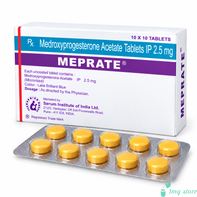 Meprate 2.5mg Tablet (Medroxyprogesterone Acetate 2.5mg)
