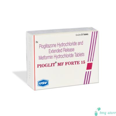 Pioglit MF Forte 15mg/850mg Tablet (Pioglitazone (15mg) + Metformin (850mg))