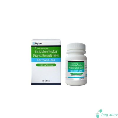 Ricovir EM Tablet (Emtricitabine (200mg) + Tenofovir disoproxil fumarate (300mg))