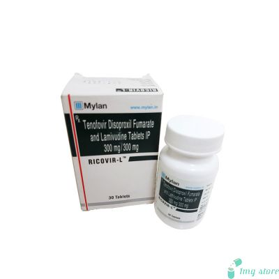 Ricovir L Tablet (Lamivudine 300mg + Tenofovir disoproxil fumarate 300mg)