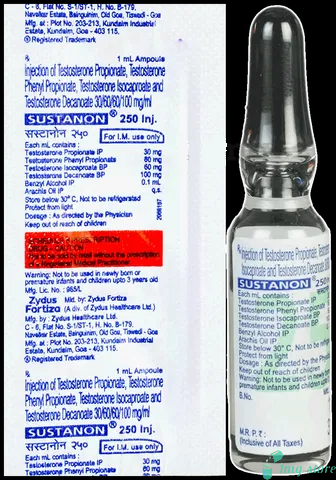 Sustanon 250 Injection (Testosterone Propionate (30mg) + Testosterone Phenylpropionate (60mg) + Testosterone Isocaproate (60mg) + Testosterone Decanoate (100mg))