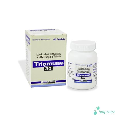 Triomune 30 Tablet (Stavudine 30mg + Lamivudine 150mg + Nevirapine 200mg)