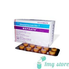 Meprate Tablet (Medroxyprogesterone Acetate): View Uses, Dosage, Price, Side Effects & Precautions at 1mgstore