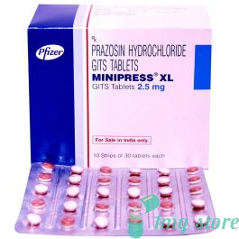Minipress XL Tablet (Prazosin): View Uses, Dosage, Price, Side Effects & Precautions at 1mgstore